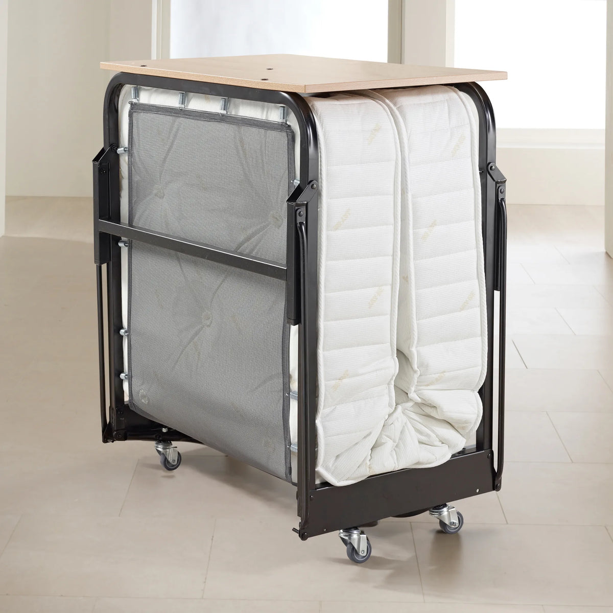 Crown Premier Folding Bed with Deep Sprung Mattress – folded position