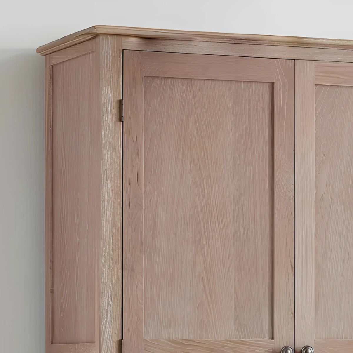Camille Limed Oak Combination Wardrobe – upper door detail