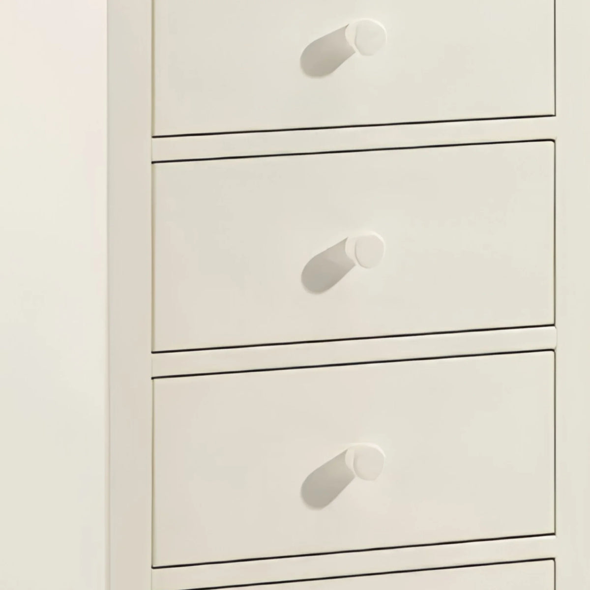 Cameo White 7-Drawer Tallboy – drawer detail close-up