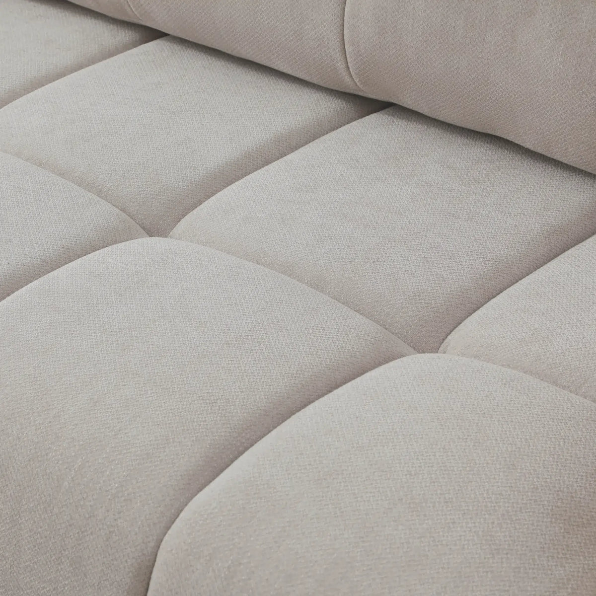 Morgan Taupe Corner Sofa Bed – upholstery and tufted texture detail