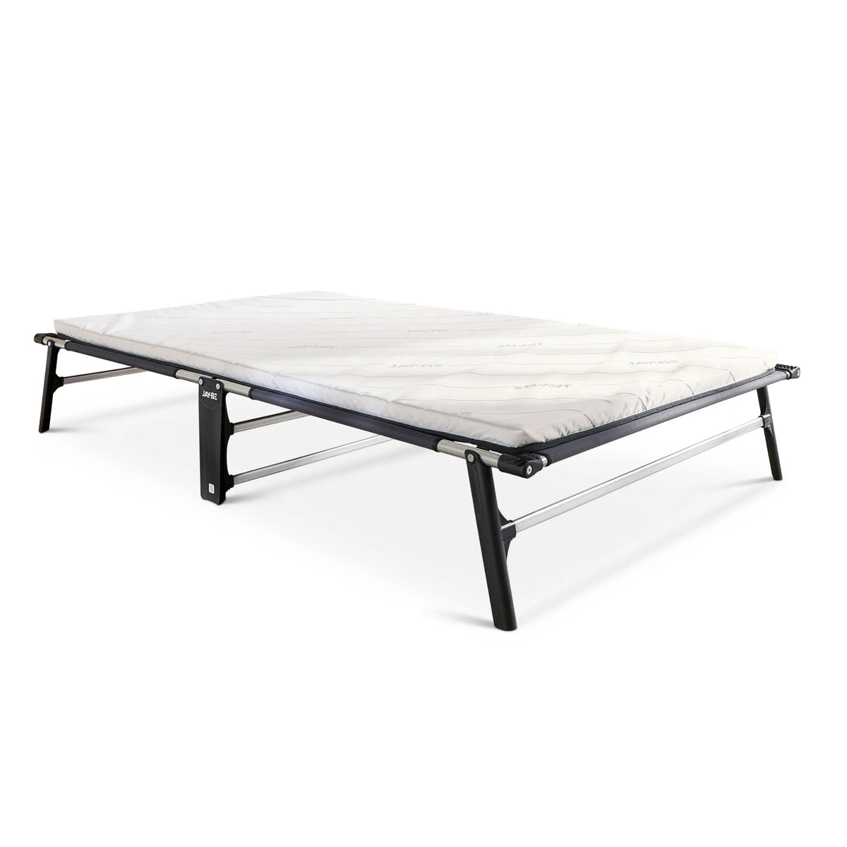 Compact Folding Bed with Comfort Mattress – studio shot, front three-quarter view