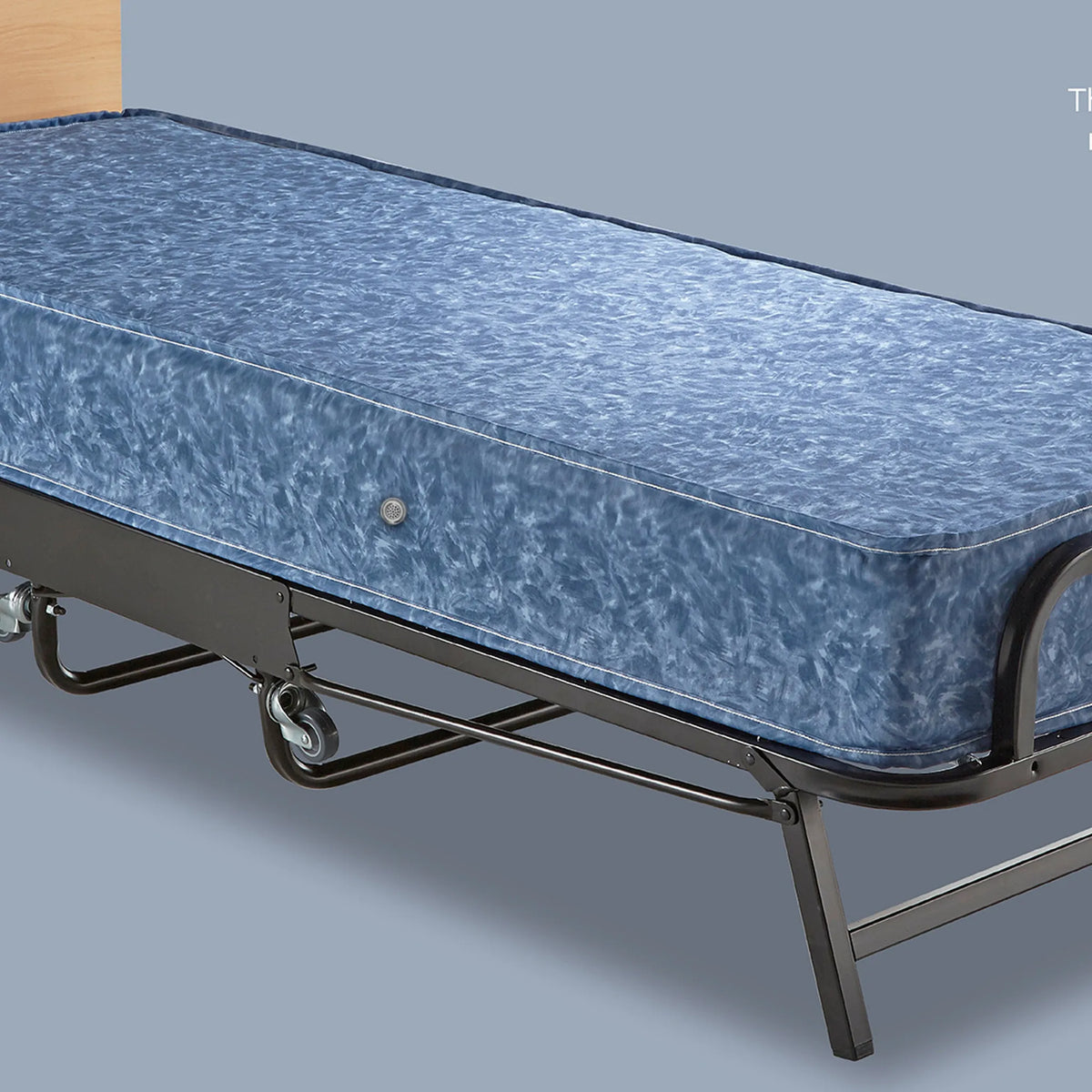 Crown Windermere Folding Bed with Waterproof Deep Mattress – side profile showing depth
