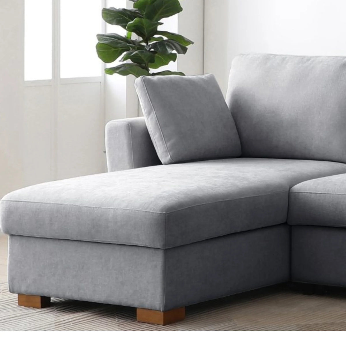 Sorrento Grey Corner Sofa Bed – close-up view highlighting comfortable