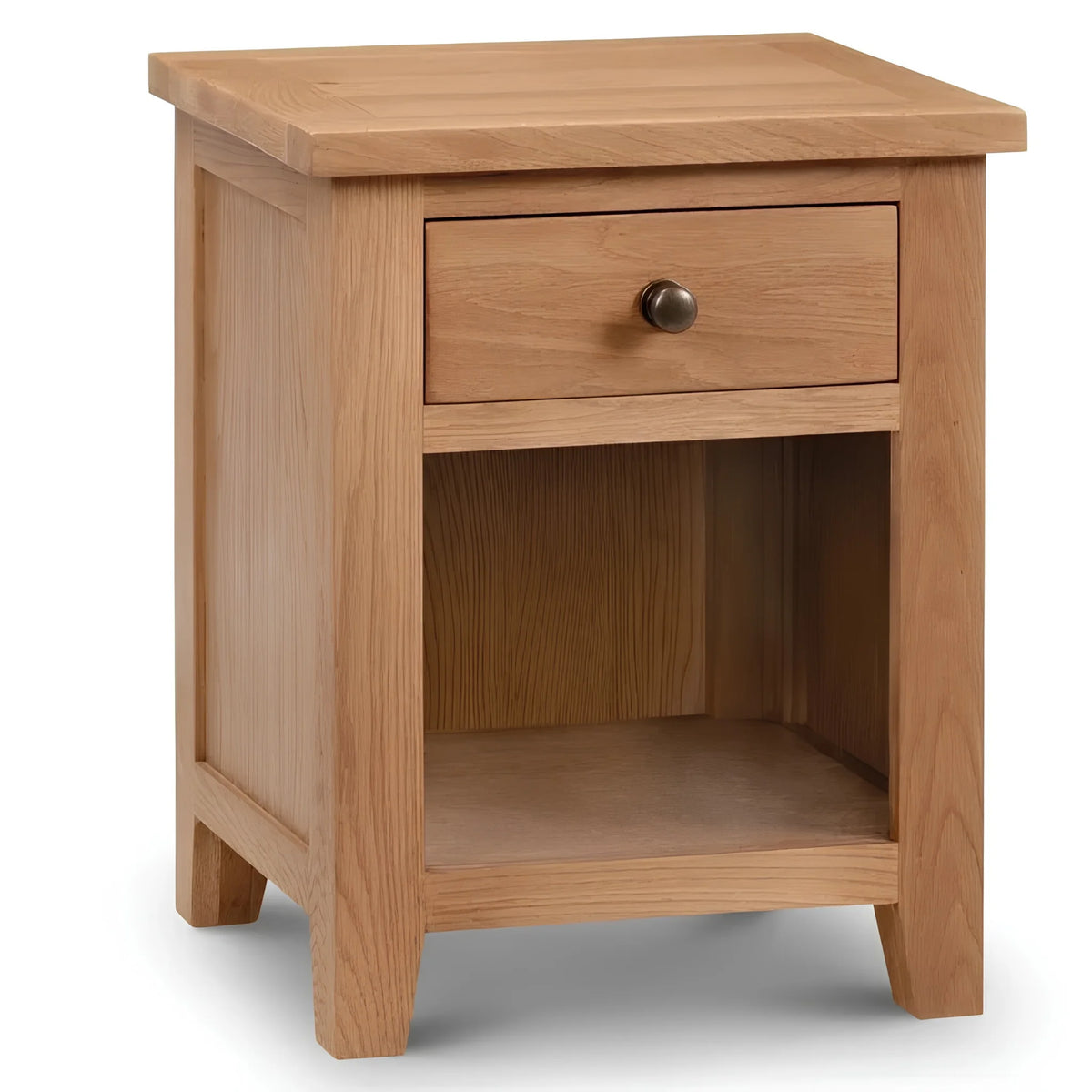 Marlborough Oak 1-Drawer Bedside Table – close-up showing drawer