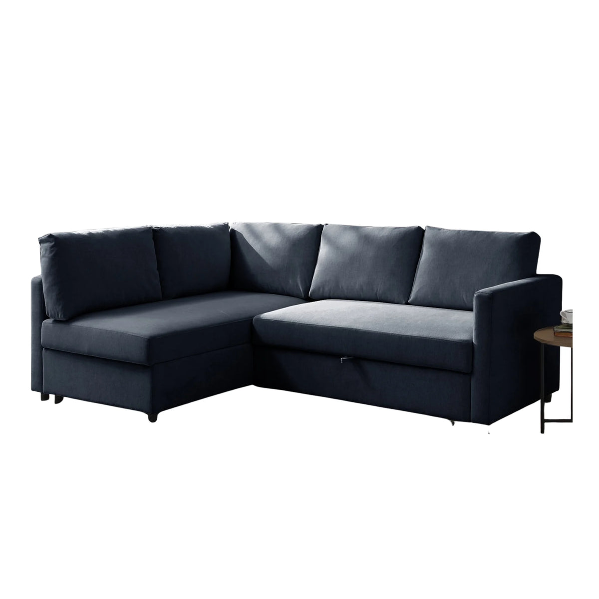 Clara Navy Corner Sofa Bed – studio isolated view, versatile living room addition