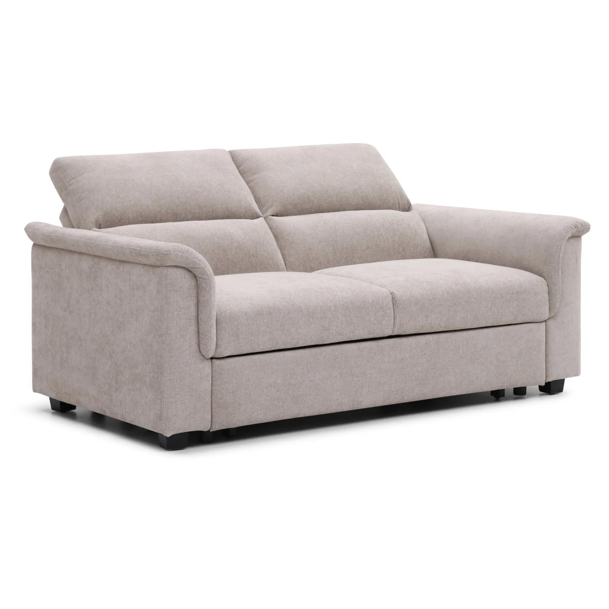 Beckett Taupe Chenille Sofa Bed – studio isolated front view