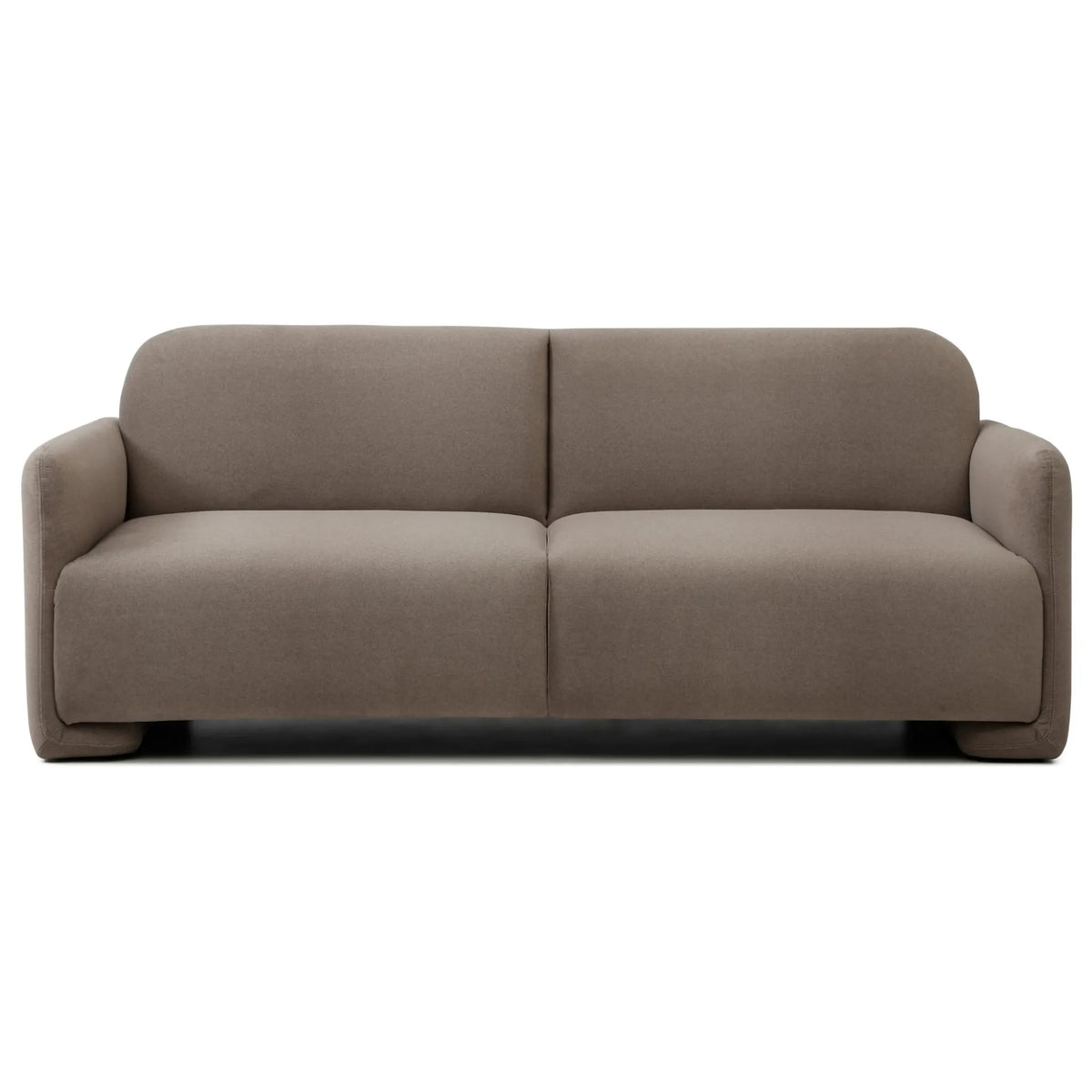 Murphy Taupe Velvet Sofa Bed – studio isolated front view