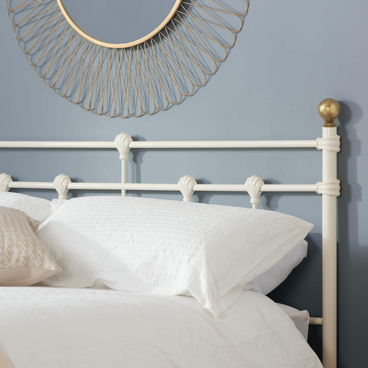 Atlas Cream Metal Bed Frame