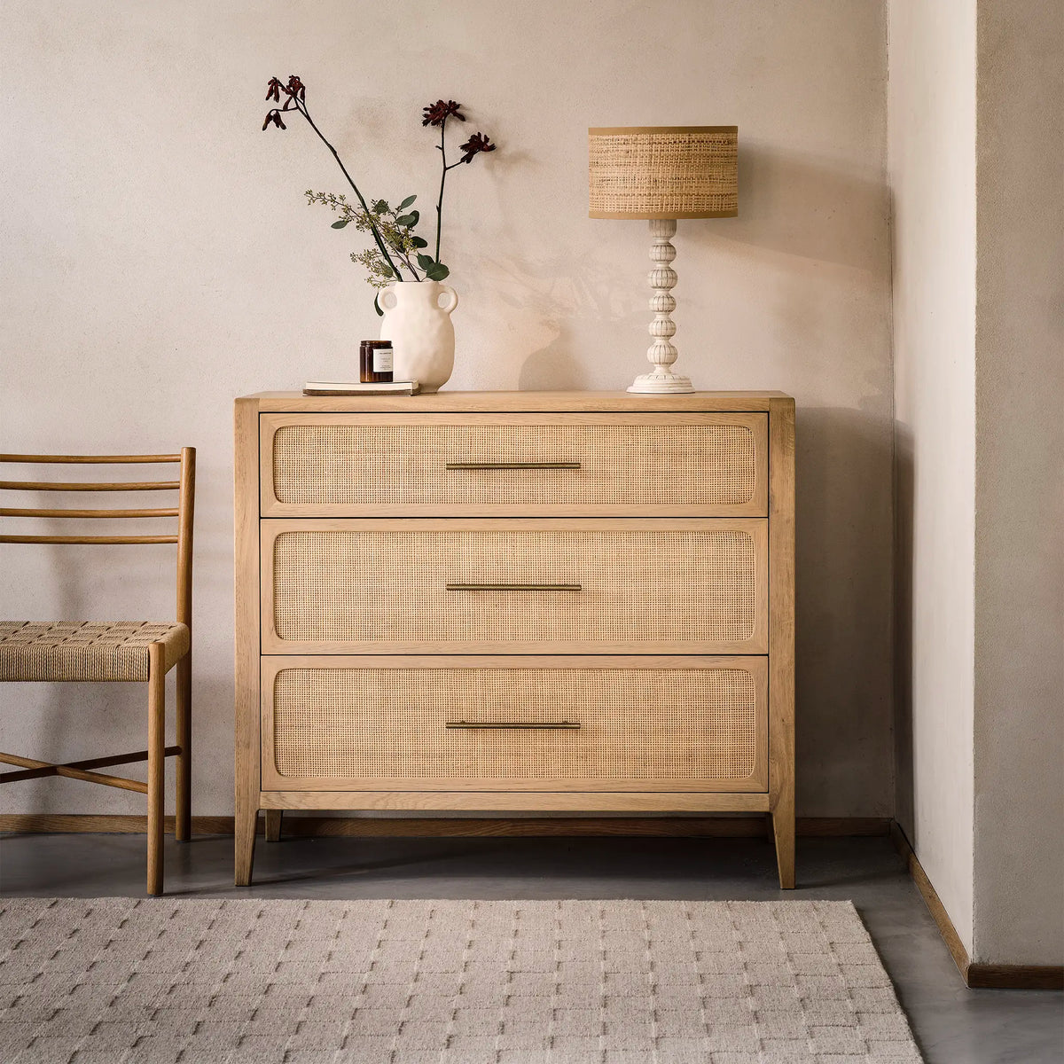 Casera Oak 3 Drawer Chest