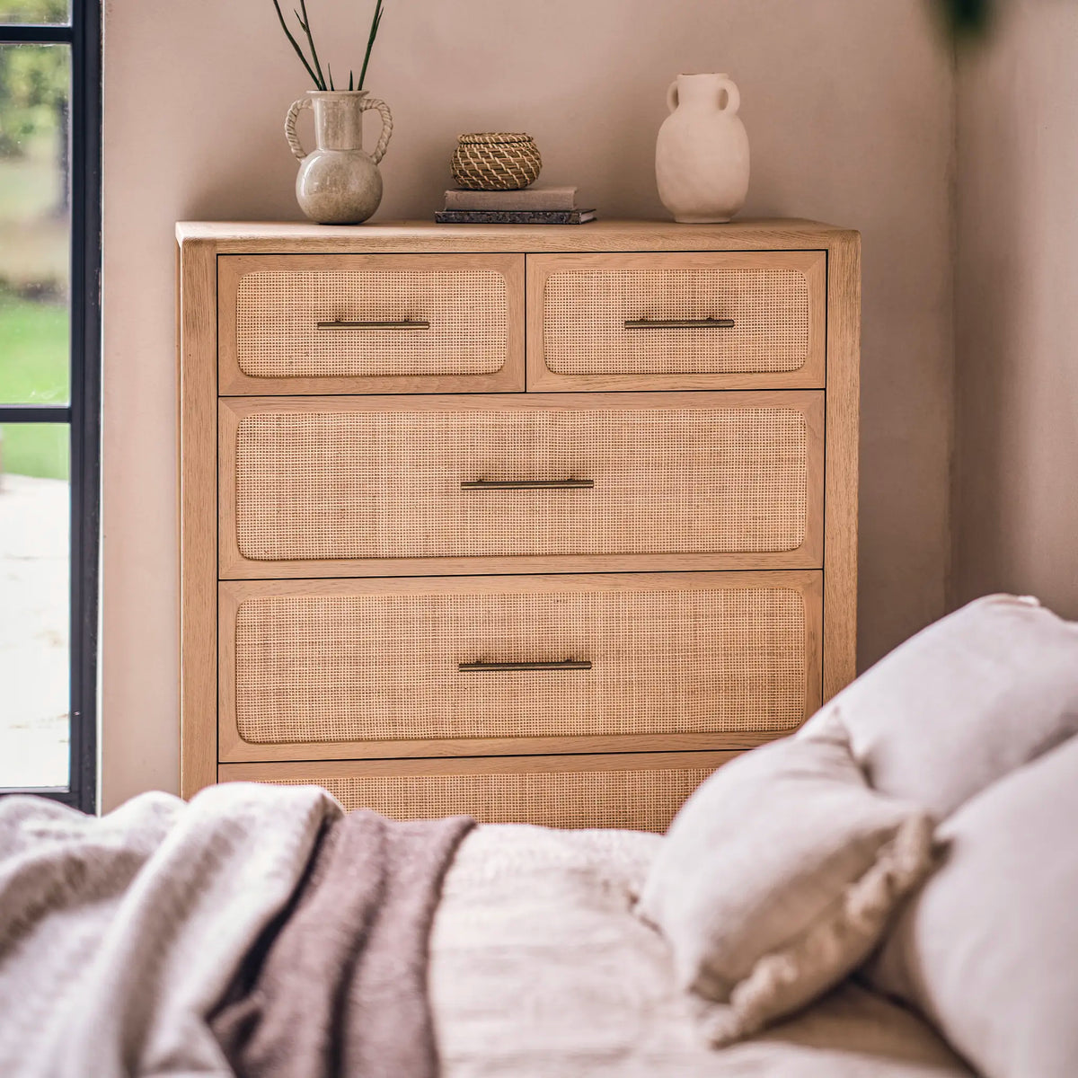 Casera Oak 5 Drawer Chest