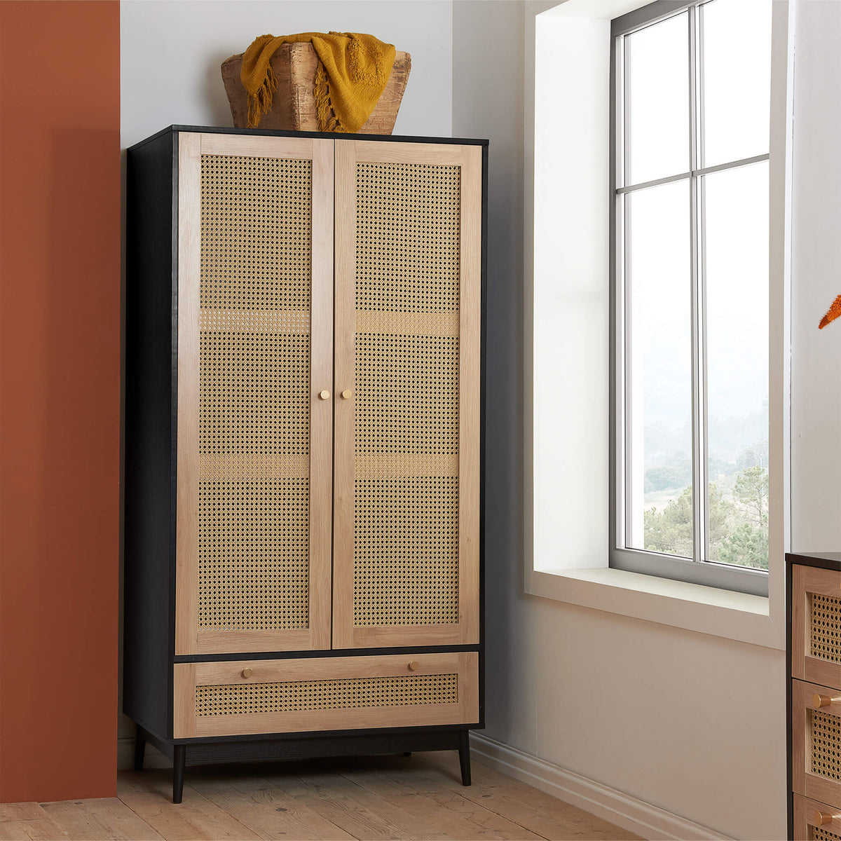 Croxley 2 door Rattan Wardrobe