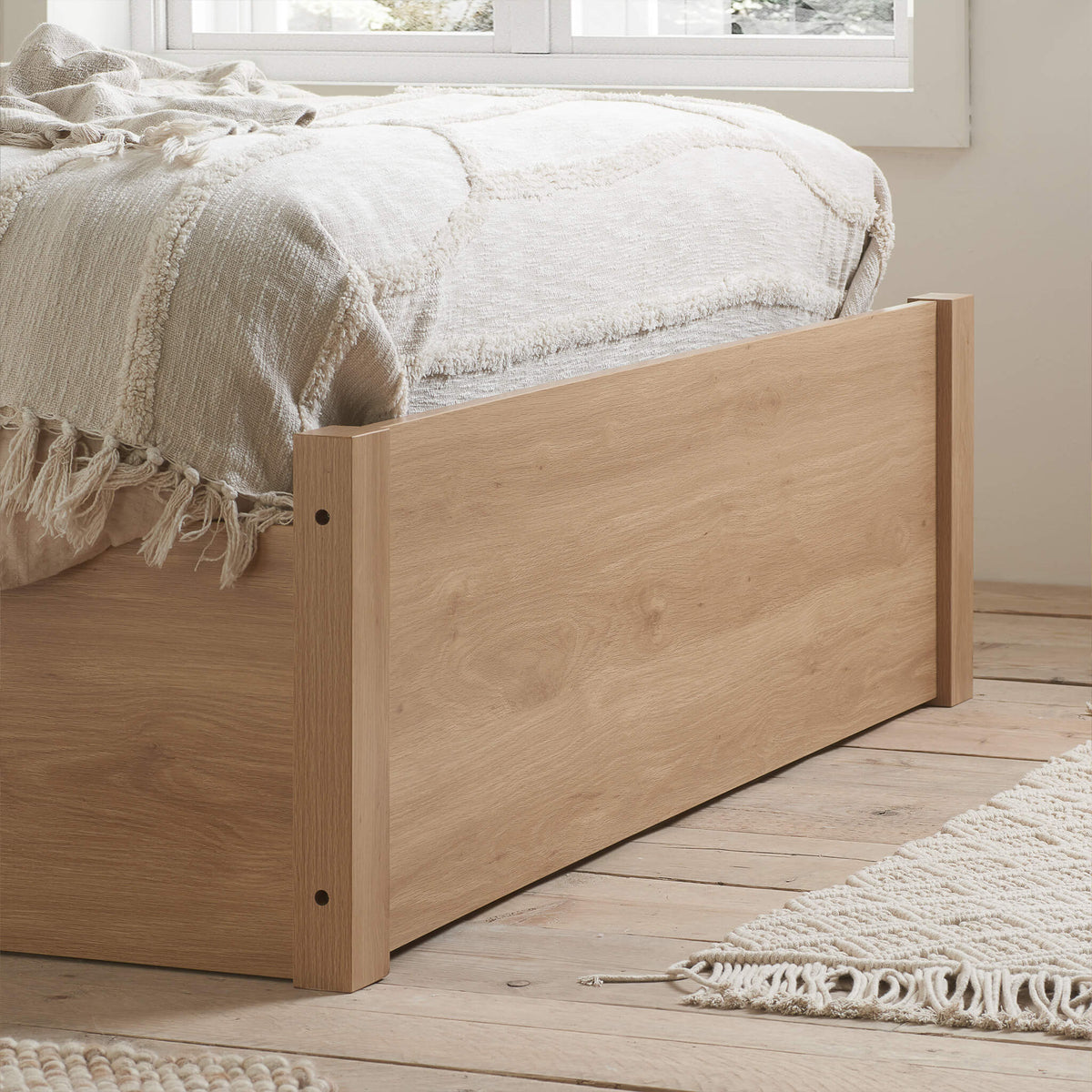 Croxley Oak Rattan Ottoman Bed