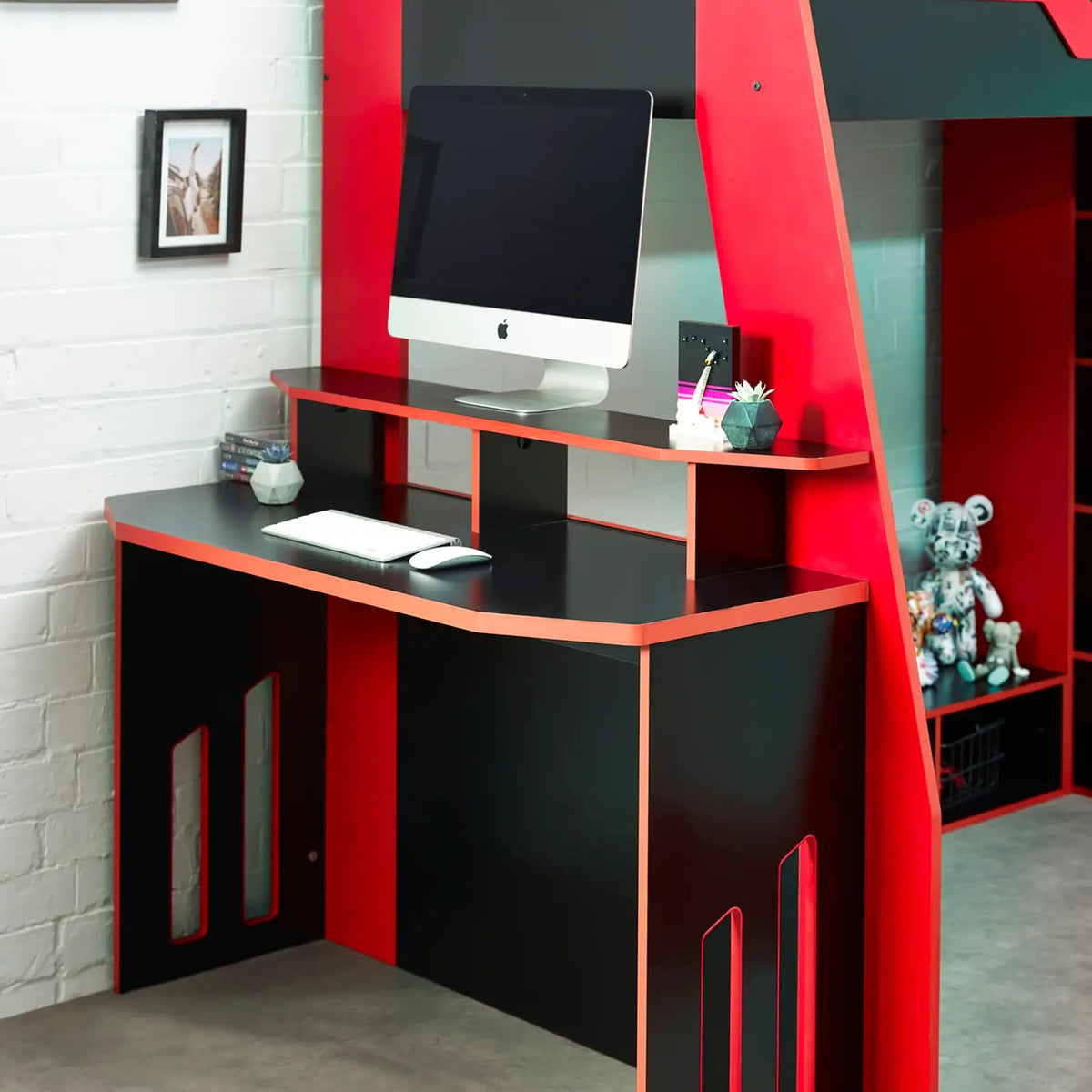Eagle Red and Black High Sleeper Bed