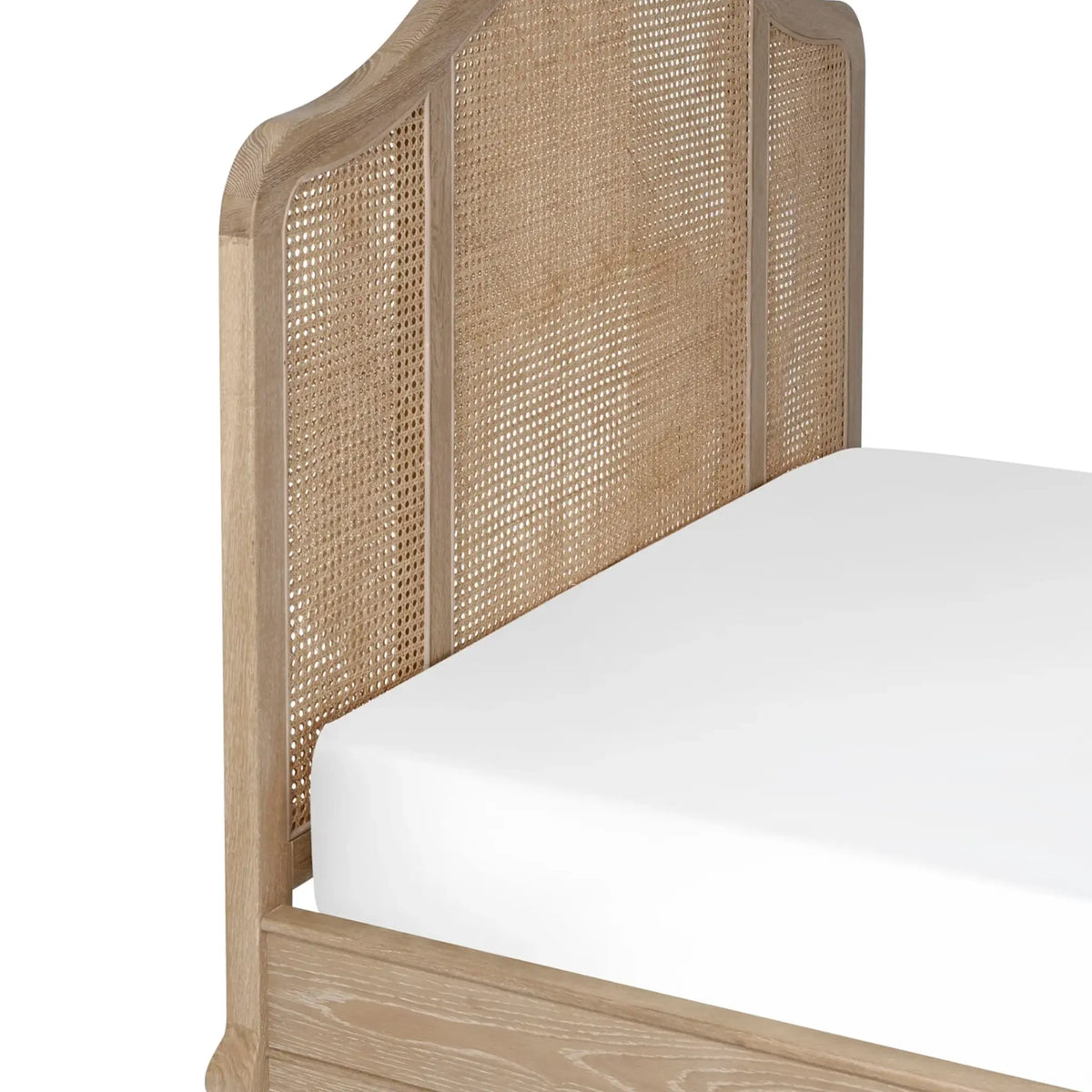 Fleur Rattan Oak Bed