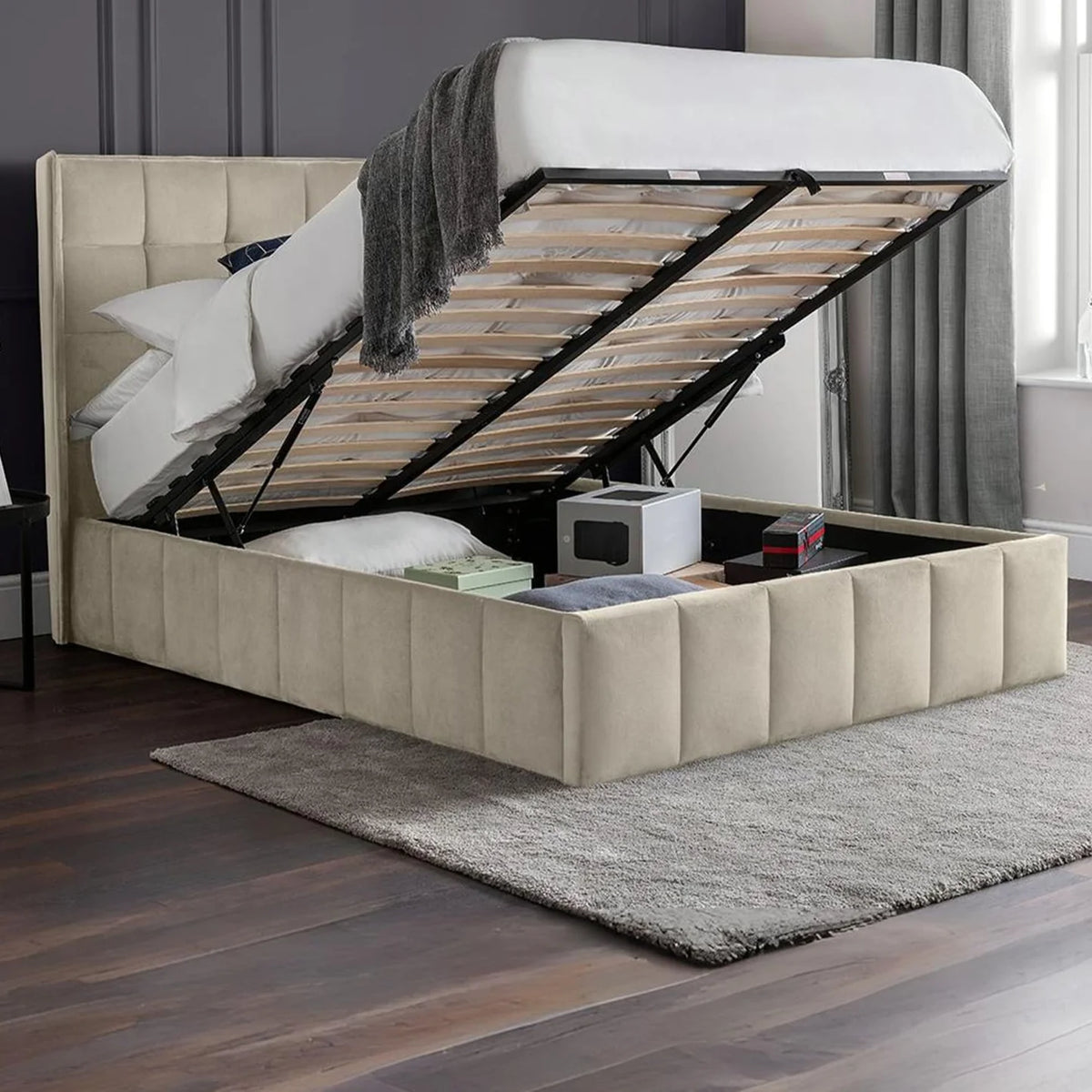 Gatsby Ottoman Bed Cream
