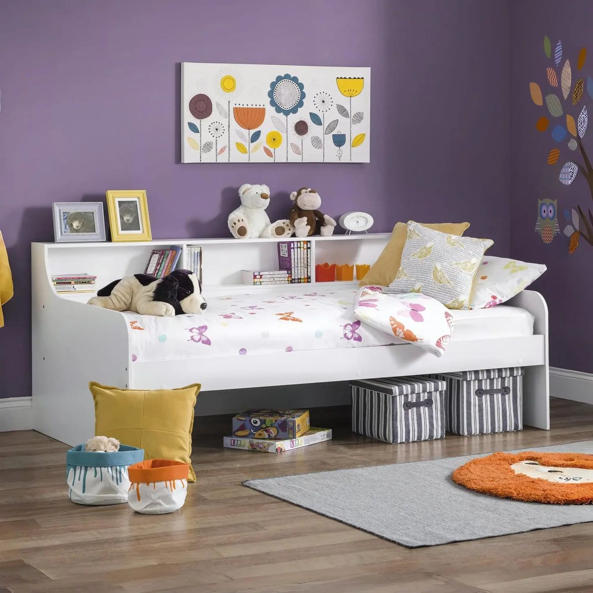 Grace White Wooden Guest Bed