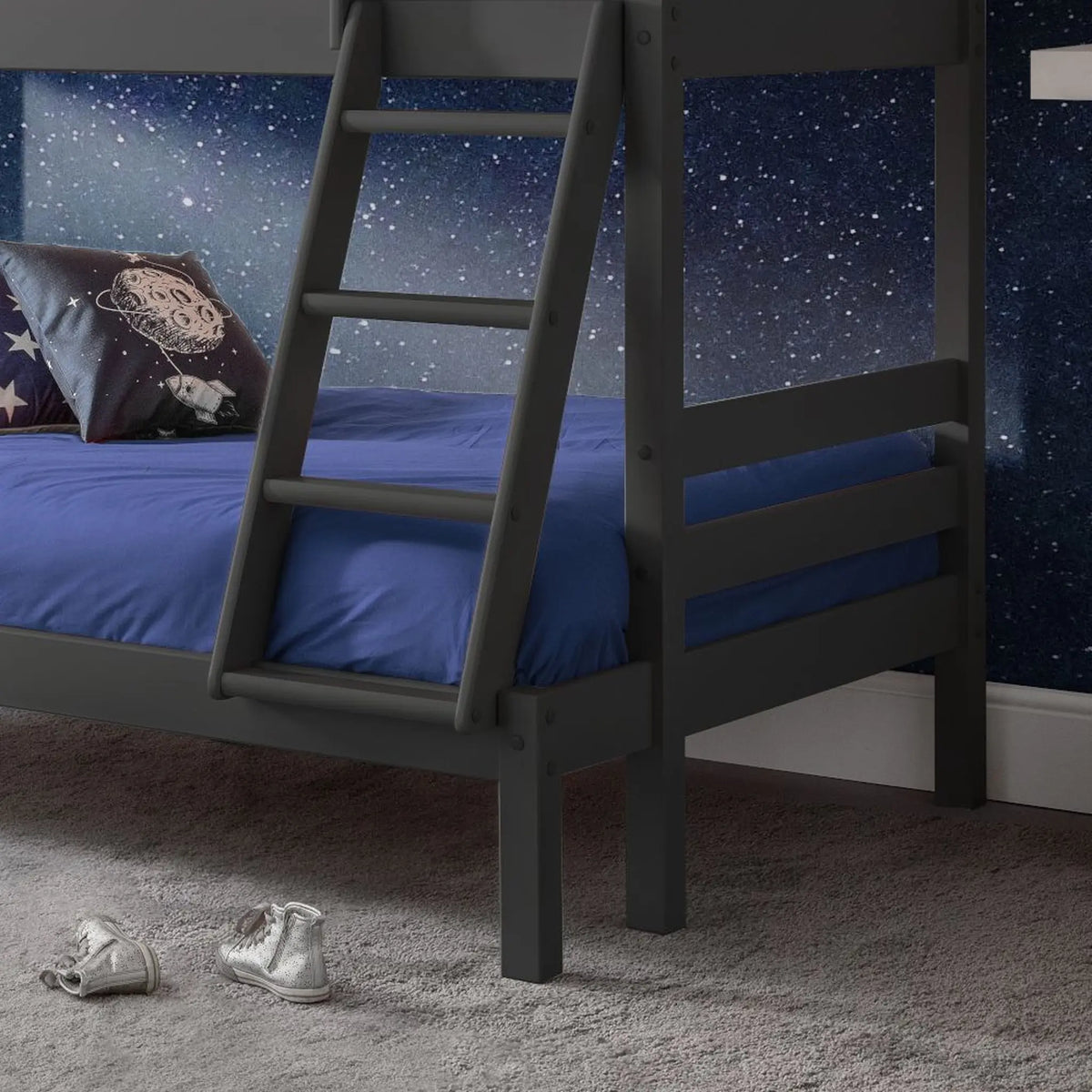 Merlin Dark Grey Wooden Bunk Bed