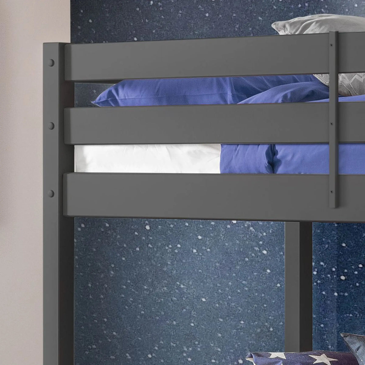 Merlin Dark Grey Wooden Bunk Bed