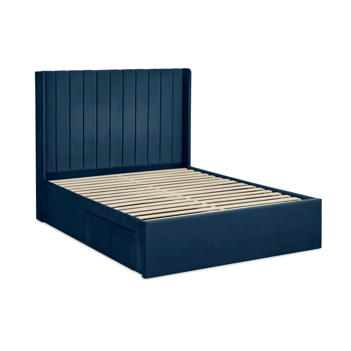 Leila Blue Velvet Divan Bed