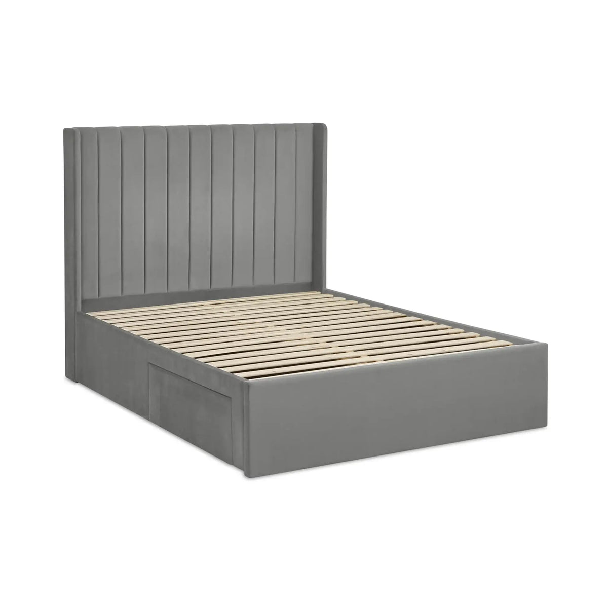 Leila Grey Velvet Divan Bed