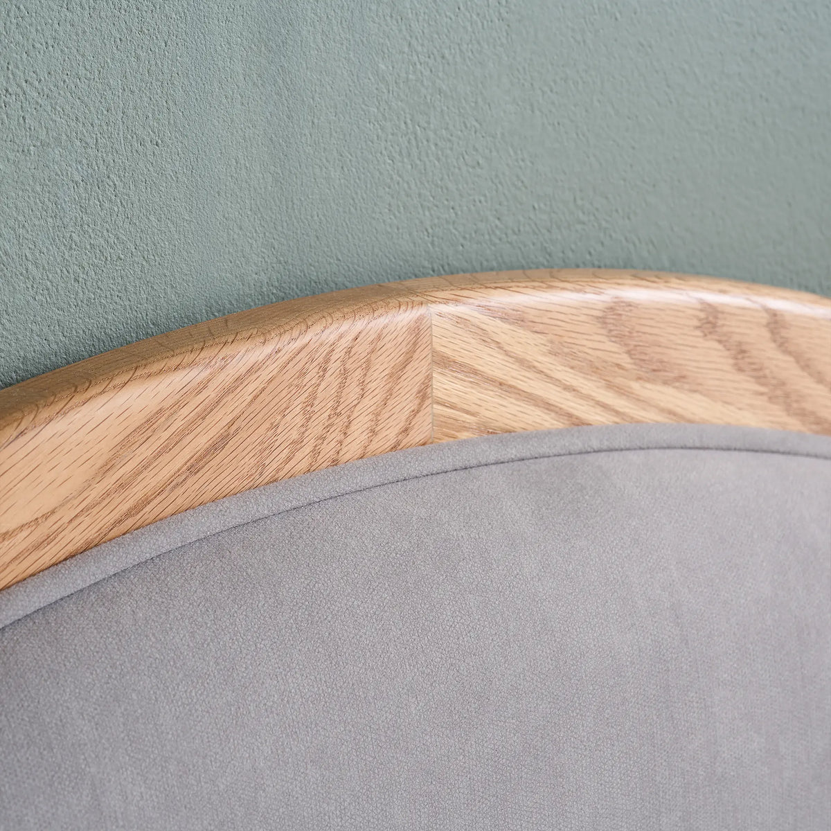 Liana Grey Upholstered Oak Bed