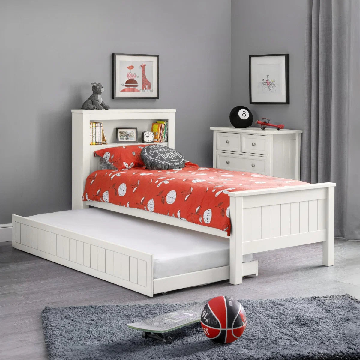 Maine White Underbed Trundle Bed Only