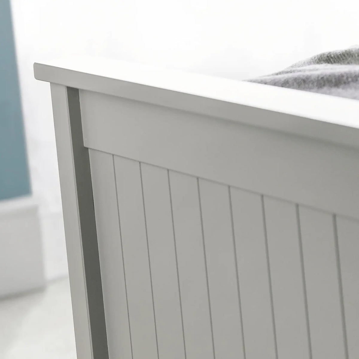 Maine Grey Wooden Ottoman Bed