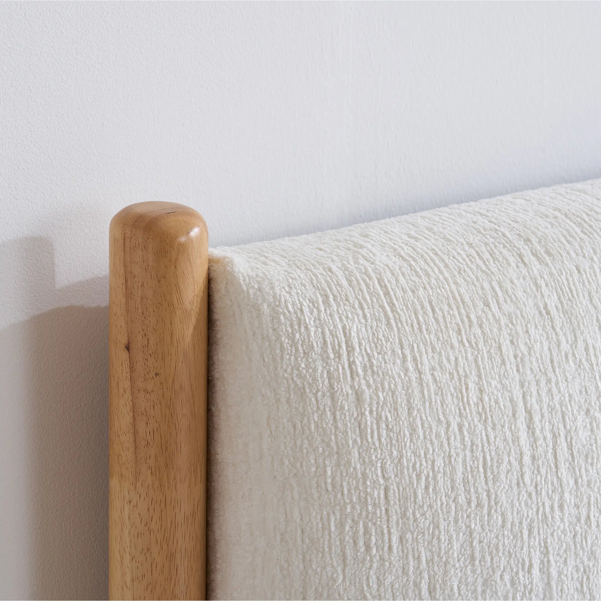 Marley White Linen Oak Bed
