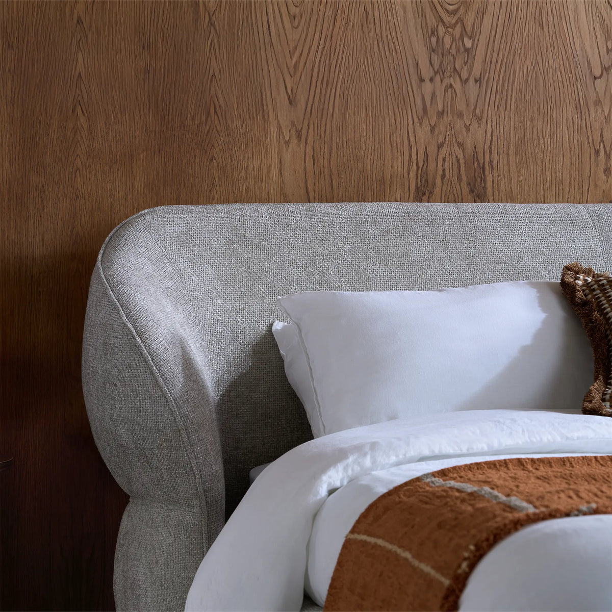 Milan Grey Upholstered Bed