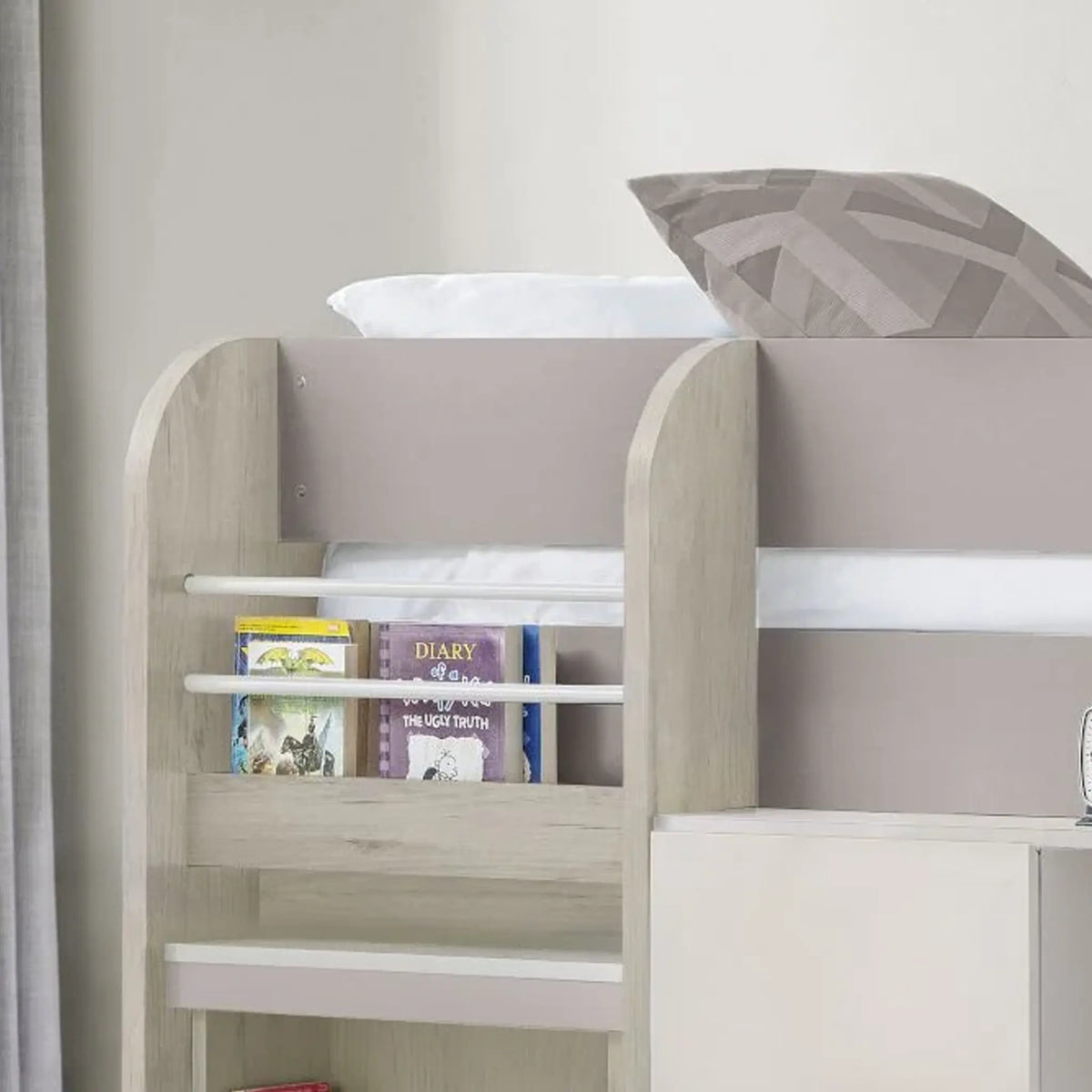 Saturn Light Brown Mid Sleeper Bed