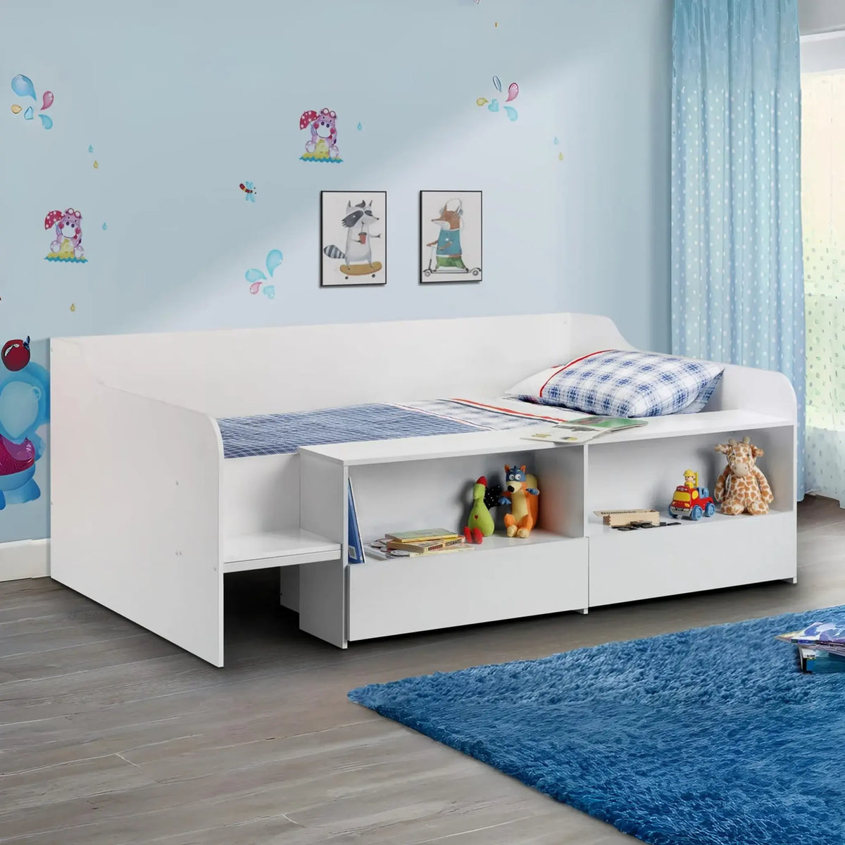 Stella White Wooden Low Sleeper Bed
