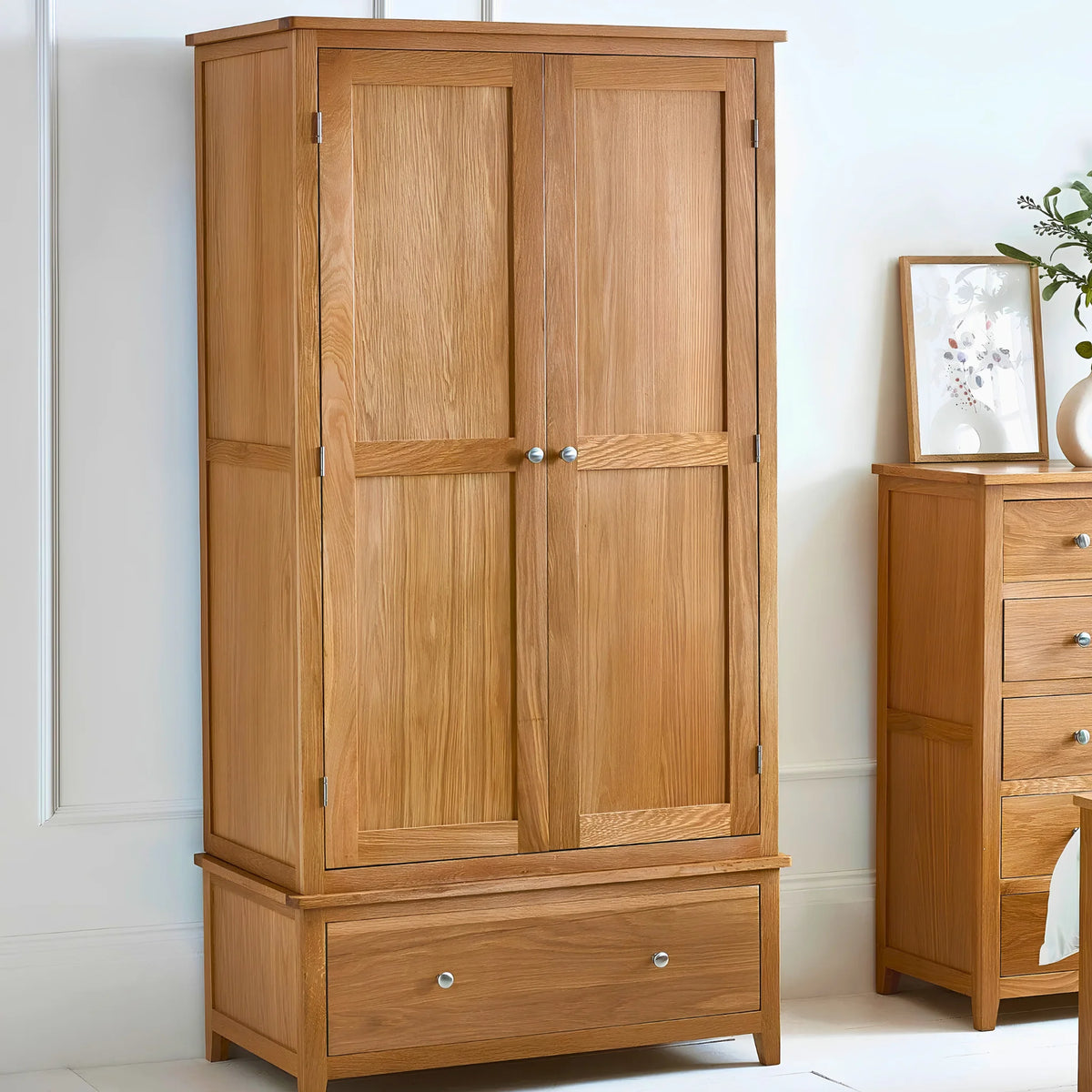 Mallory 3-Door Oak Wardrobe - lifestyle shot