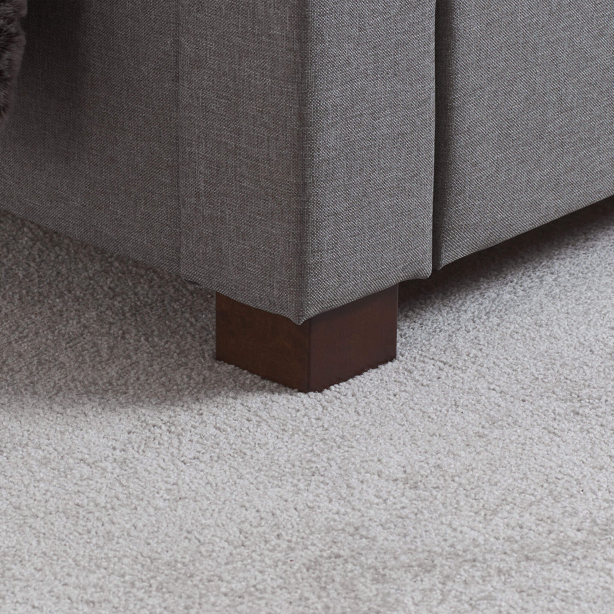Valentino Grey 2 Drawer Fabric Bed Foot