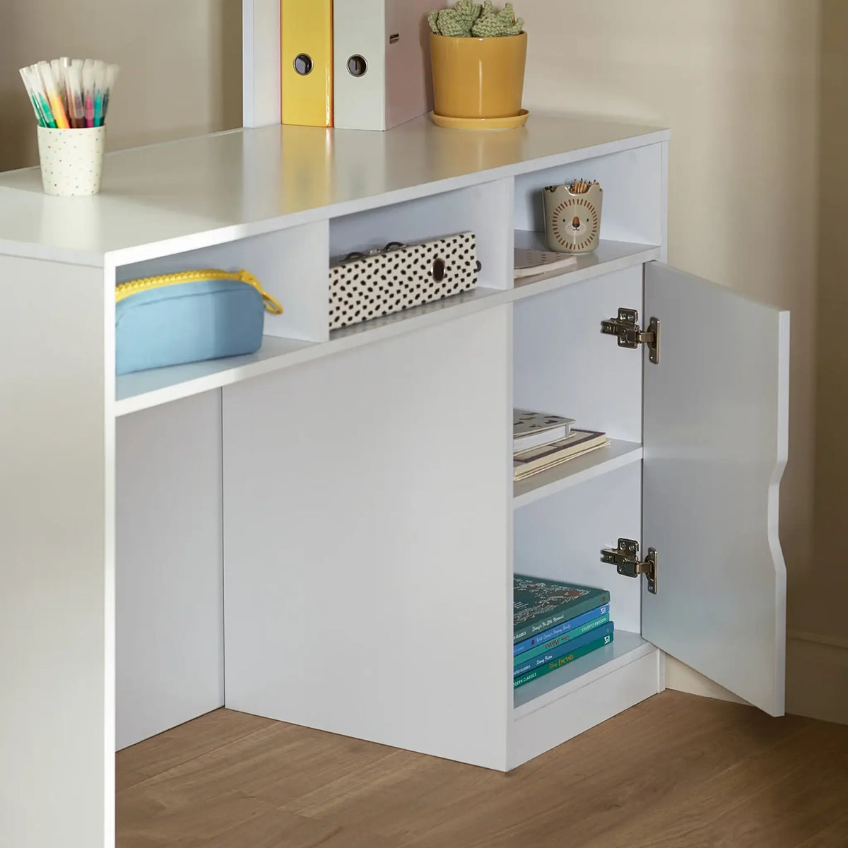 Vision White Wooden High Sleeper Bed
