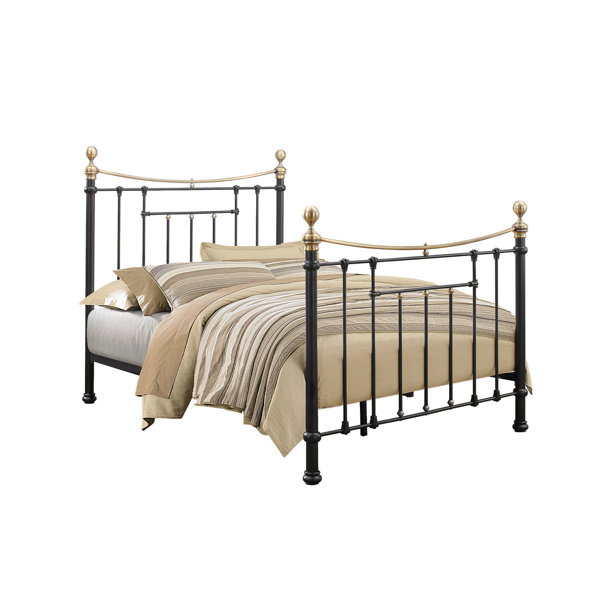 Bronte Black Metal Bed Frame Side
