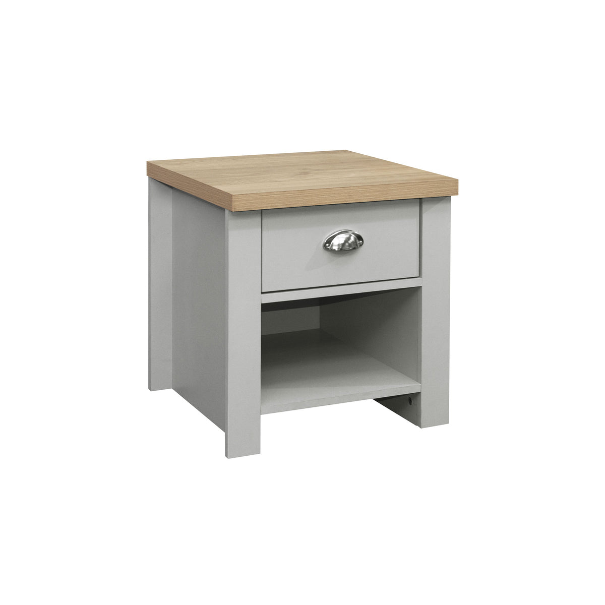 Highgate Grey & Oak 1 Drawer Lamp Table