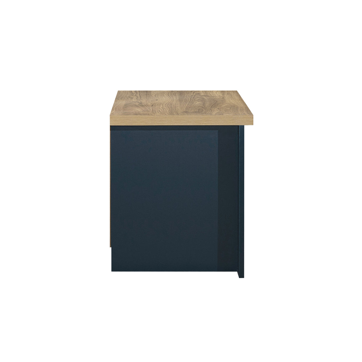 Highgate Navy Blue & Oak 2 Drawer Bedside
