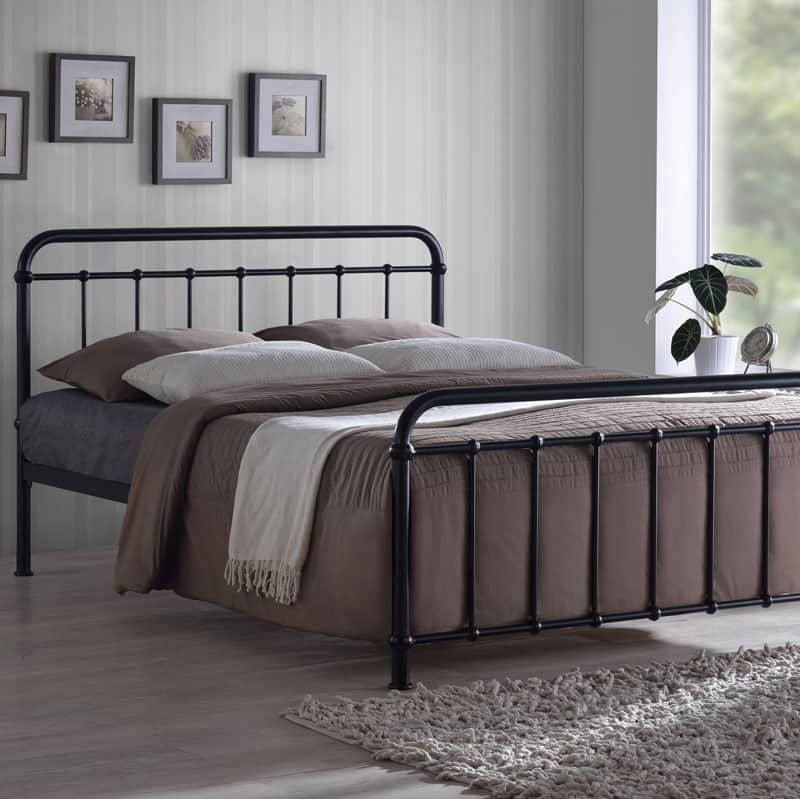 Praia Black Metal Bed Frame
