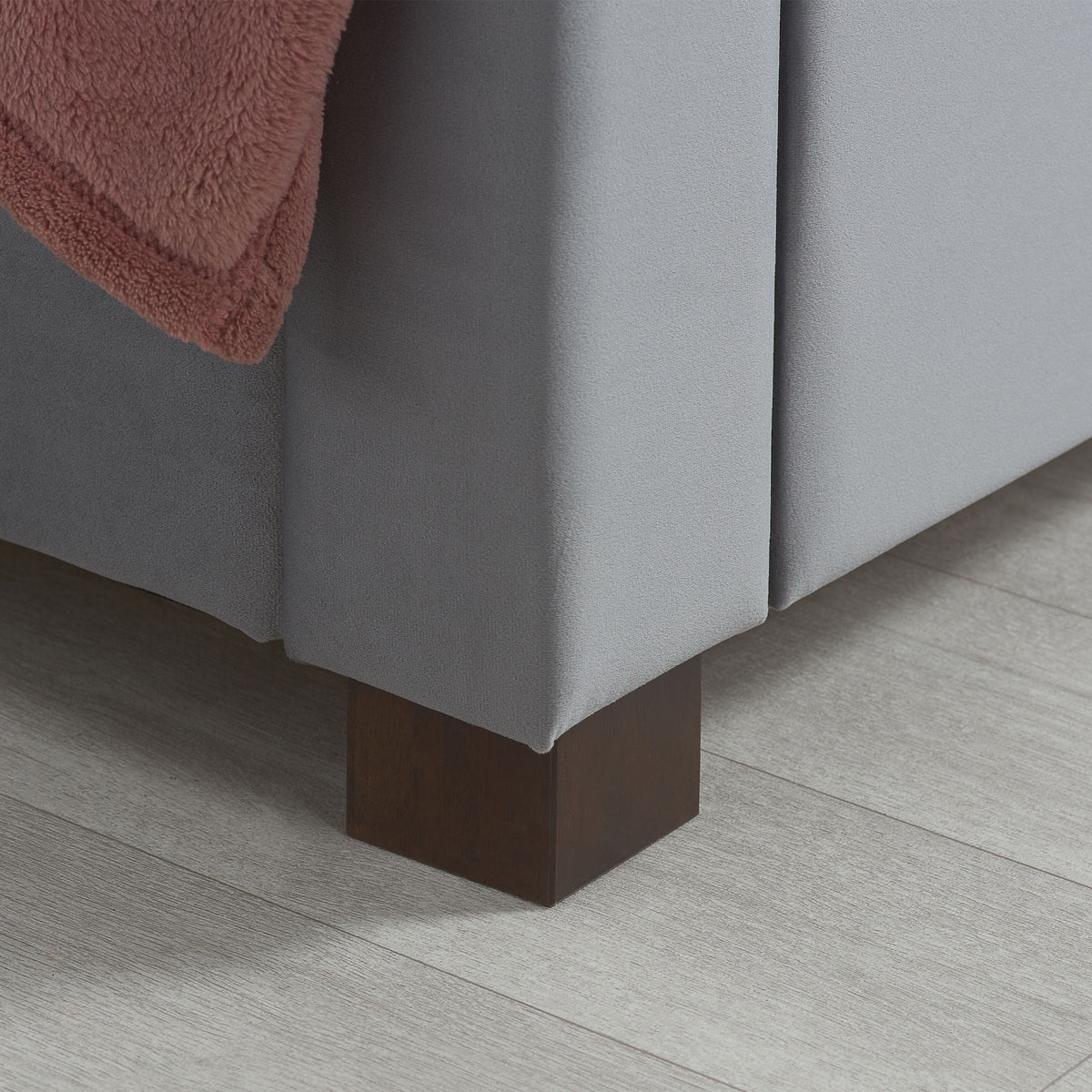 Woodbury Grey Fabric Bed Foot