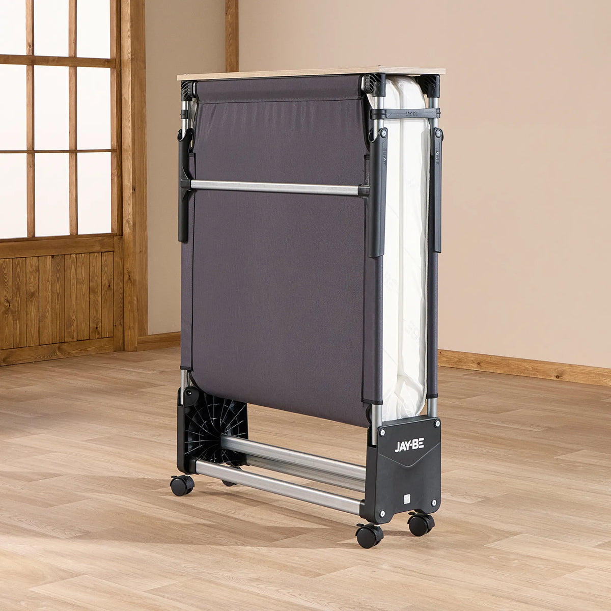 Rollaway Folding Bed with Comfort Mattress – folded view