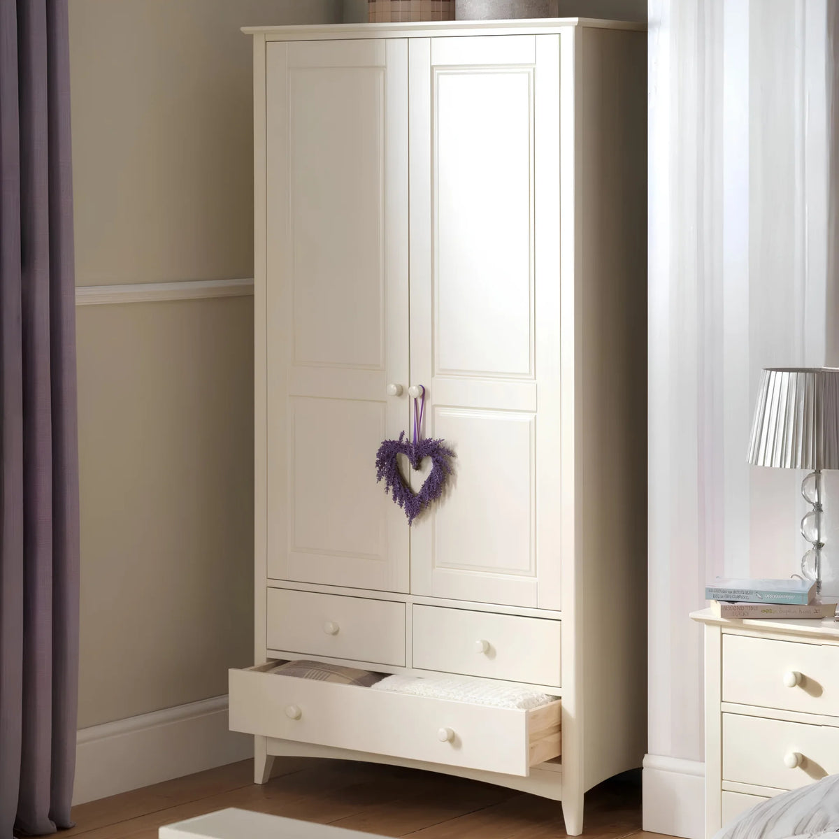 Cameo White Combination Wardrobe – front view