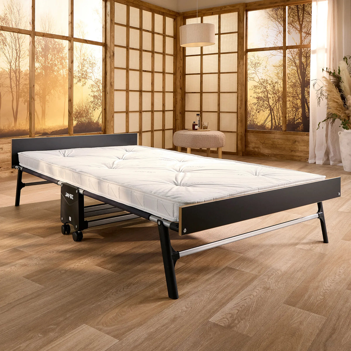 Grand Folding Bed with Pocket Sprung Mattress – front three-quarter view