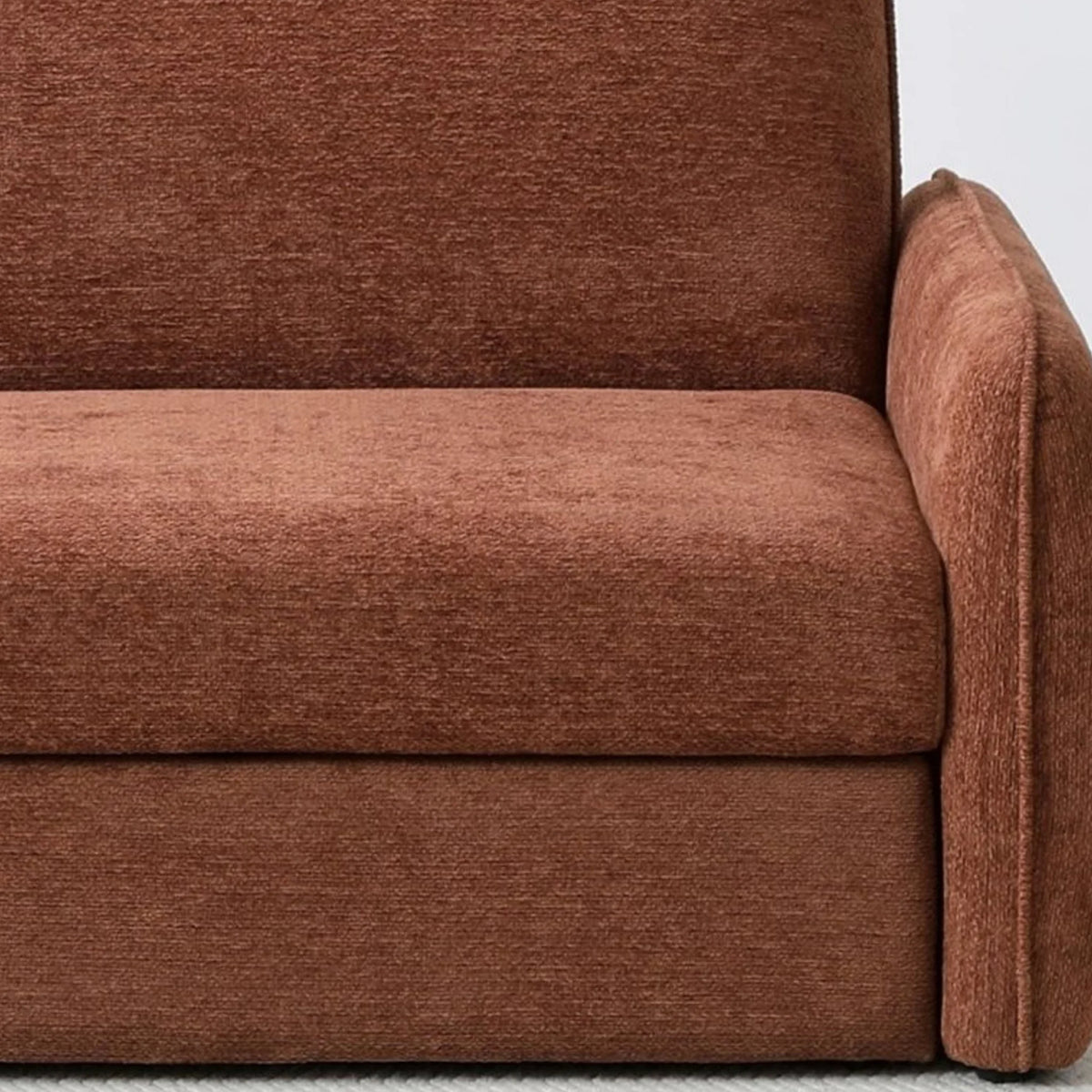 Millie Orange Sofa Bed – seat and cushion detail close-up