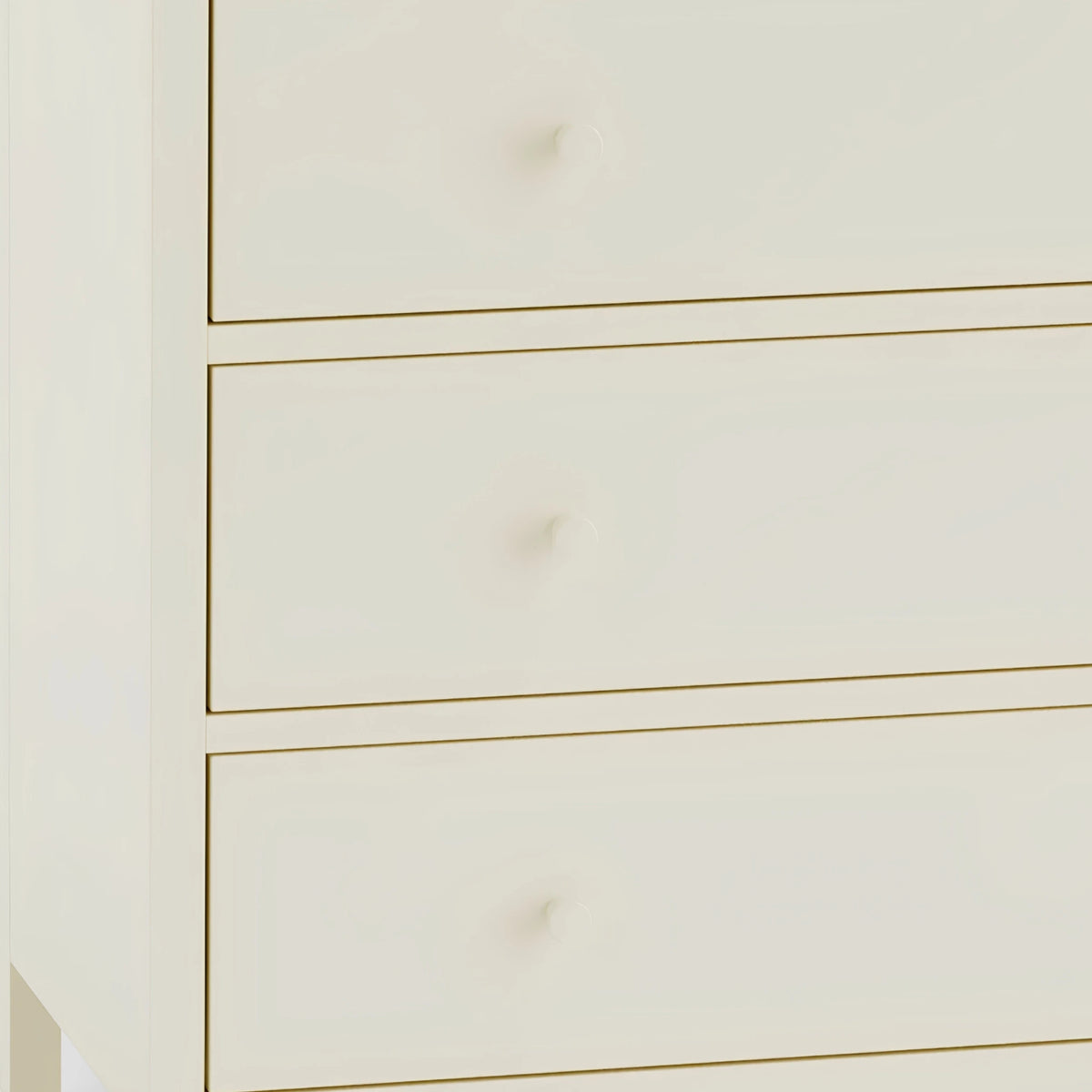 oxmoor Ivory Wooden 5-Drawer Chest – drawer detail close-up