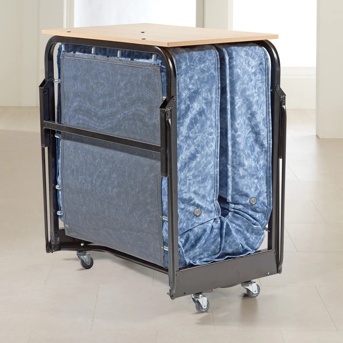 Crown Windermere Folding Bed with Waterproof Deep Mattress – folded position