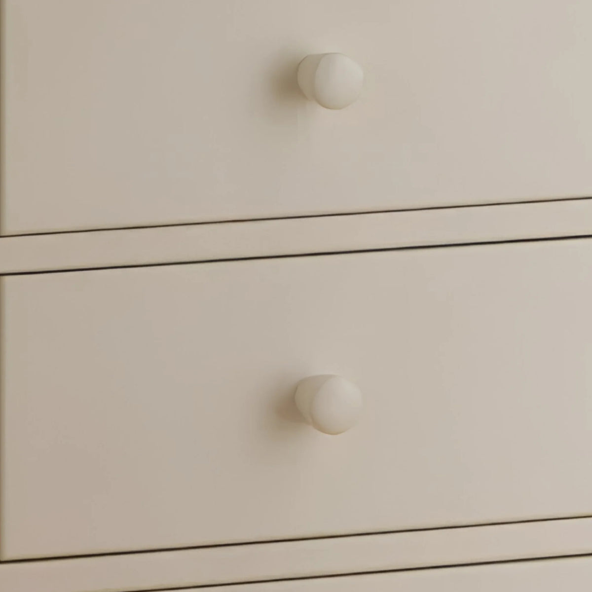 Cameo White 5-Drawer Chest – drawer detail close-up