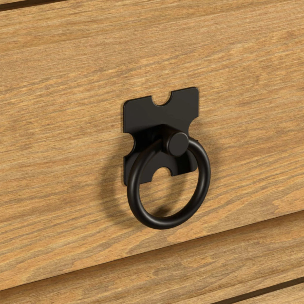 Corona Pine Drawer and Door Bedside Cabinet – drawer handle close-up