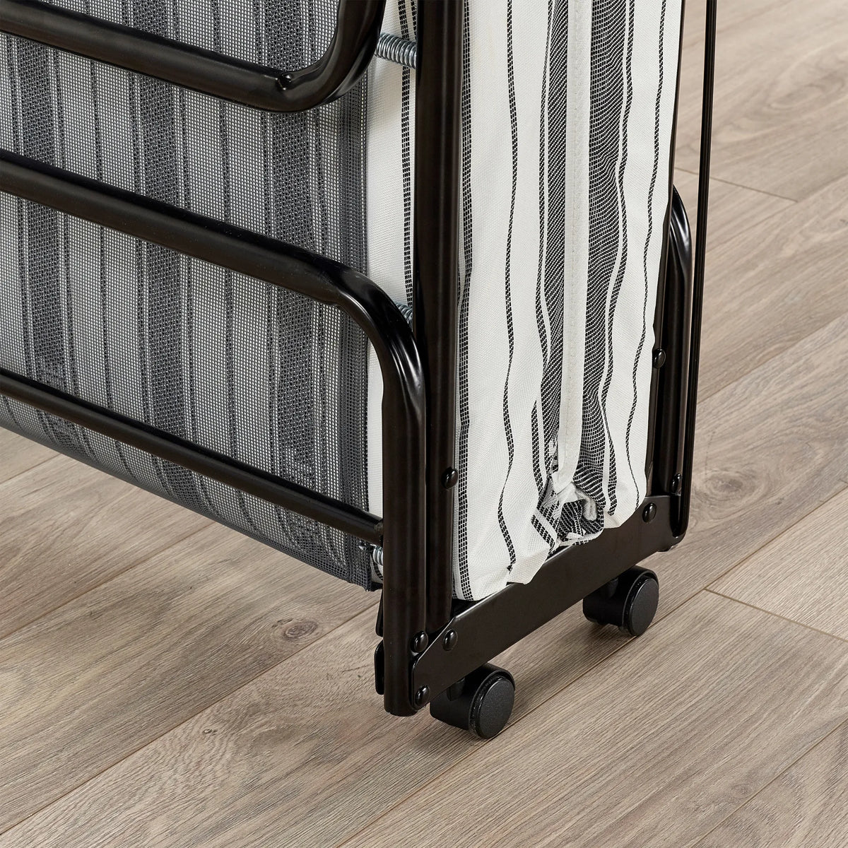 Supreme Folding Bed with Comfort Mattress – base and castor detail close-up