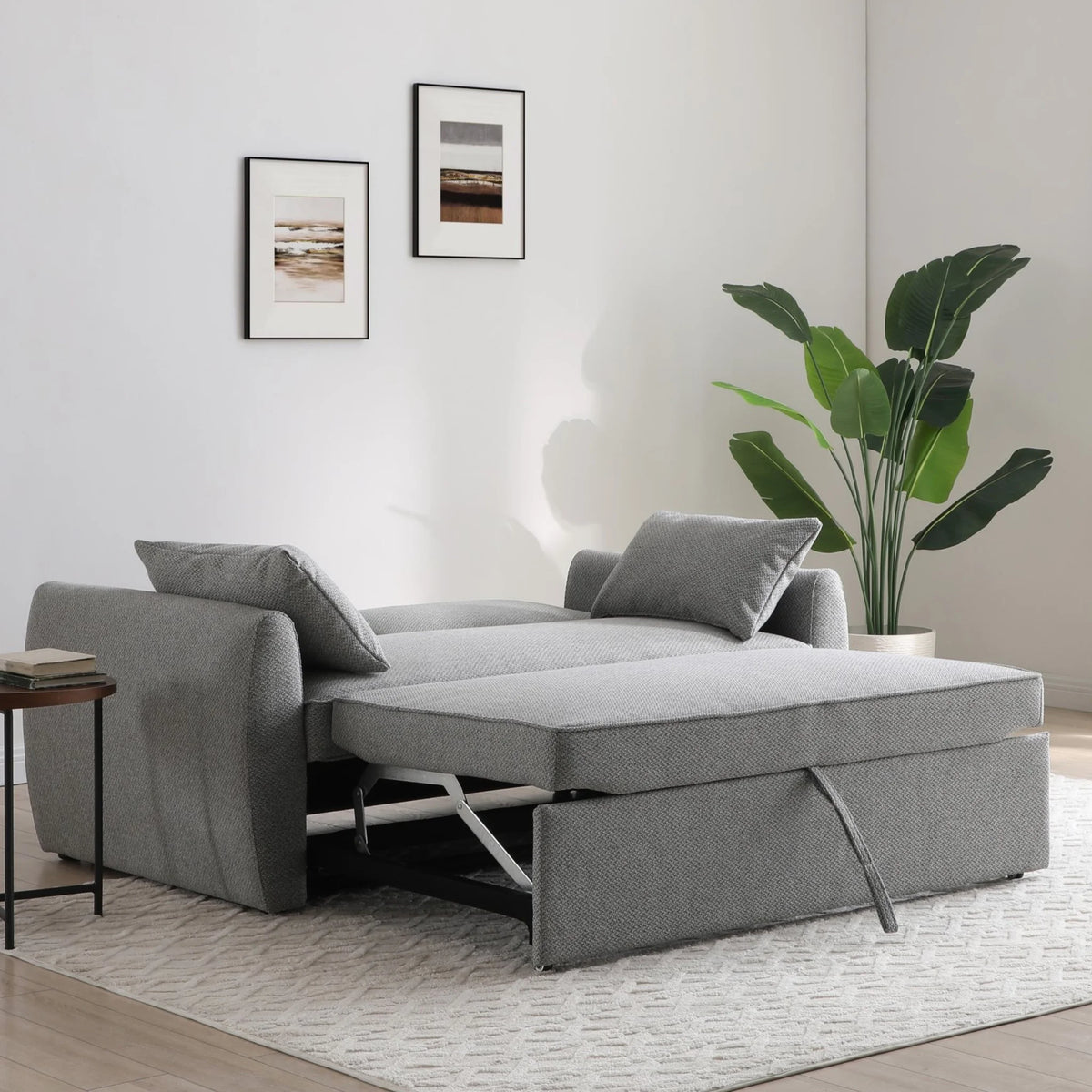 Clarke Grey Sofa Bed – pull-out mechanism detail