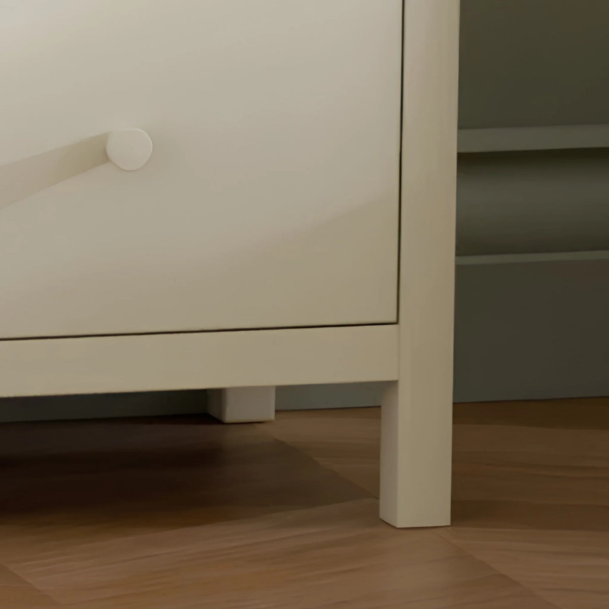 Coxmoor Ivory Wooden 2-Drawer Bedside Chest – corner view